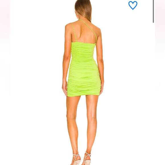Superdown sierra ruched mini dress neon green - Picture 3 of 4